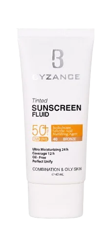 فلوئید ضدآفتاب رنگی بیزانس SPF 50+