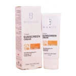 کرم ضدآفتاب رنگی برنزه بیزانس SPF 50+ - نمای جلو تیوب و جعبه