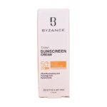 تیوب کرم ضدآفتاب رنگی بیزانس SPF 50+ رنگ بژ طبیعی - نمای جلو