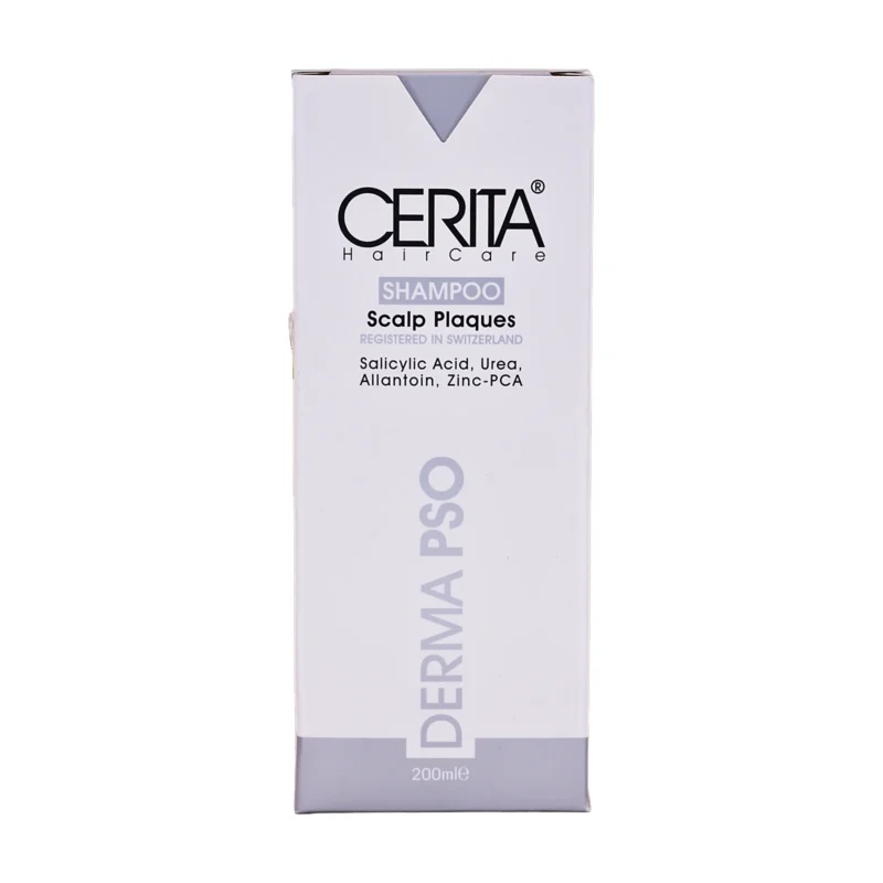 جعبه شامپو کف سر پوسته دار سریتا سری Derma PSO - نمای جلو بسته‌بندی