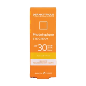 جعبه کرم ضد آفتاب دور چشم SPF30 درماتیپیک - نمای جلو بسته‌بندی