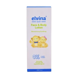 بسته‌بندی لوسیون صورت و بدن کودک الوینا با طرح خرس‌های عروسکی - نمای جلو