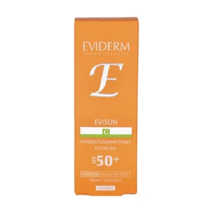 جعبه کرم ضد آفتاب بی‌رنگ اویدرم اویسان SPF 50+ مخصوص پوست چرب - نمای جلوی بسته‌بندی