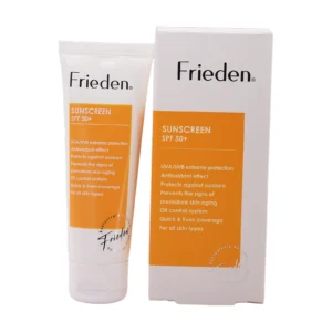 کرم ضد آفتاب فریدن SPF50 همراه با جعبه بسته‌بندی - نمای جلو