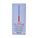 جعبه کرم ضد آفتاب بی‌رنگ SPF50+ ژیناژن مناسب پوست چرب و مختلط - نمای جلو