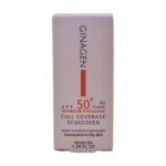 کرم ضد آفتاب رنگی ژیناژن SPF50+ شماره ۰۲ مناسب پوست چرب - نمای جلو بسته‌بندی