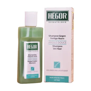 بطری و جعبه شامپو تنظیم کننده چربی هگور آرژیل دوس - نمای جلو