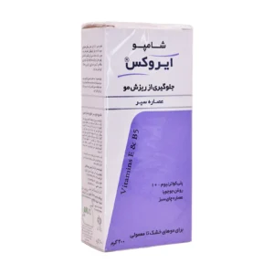 شامپو ضد ریزش عصاره سیر ایروکس - نمای جلوی بسته‌بندی ۲۰۰ گرمی