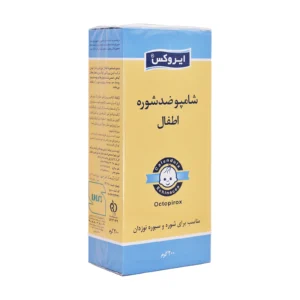 جعبه شامپو ضدشوره اطفال ایروکس با پنل فارسی و حجم ۲۰۰ گرم - نمای جلو