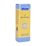 جعبه کرم مرطوب کننده بچه ایروکس با پنل فارسی و نشان روغن بابونه و آووکادو - نمای جلو