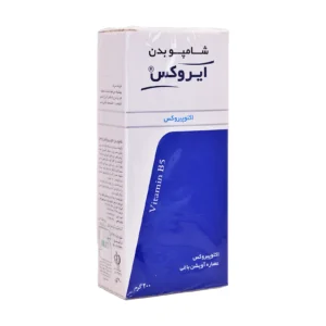 شامپو بدن اکتوپیروکس ایروکس با عصاره آویشن باغی - نمای جلو بسته‌بندی فارسی