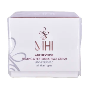جعبه کرم ضد پیری و سفت‌کننده صورت ام اچ آی سری Age Reverse با کمپلکس Lipo-Ceravit C - نمای جلو بسته‌بندی