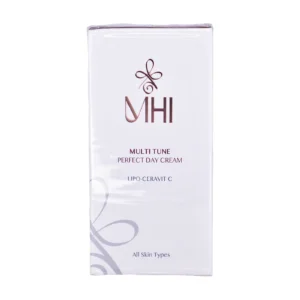 جعبه سفید کرم روز Multi Tune Perfect Day Cream ام اچ آی با عبارت LIPO-CERAVIT C - نمای جلو بسته‌بندی