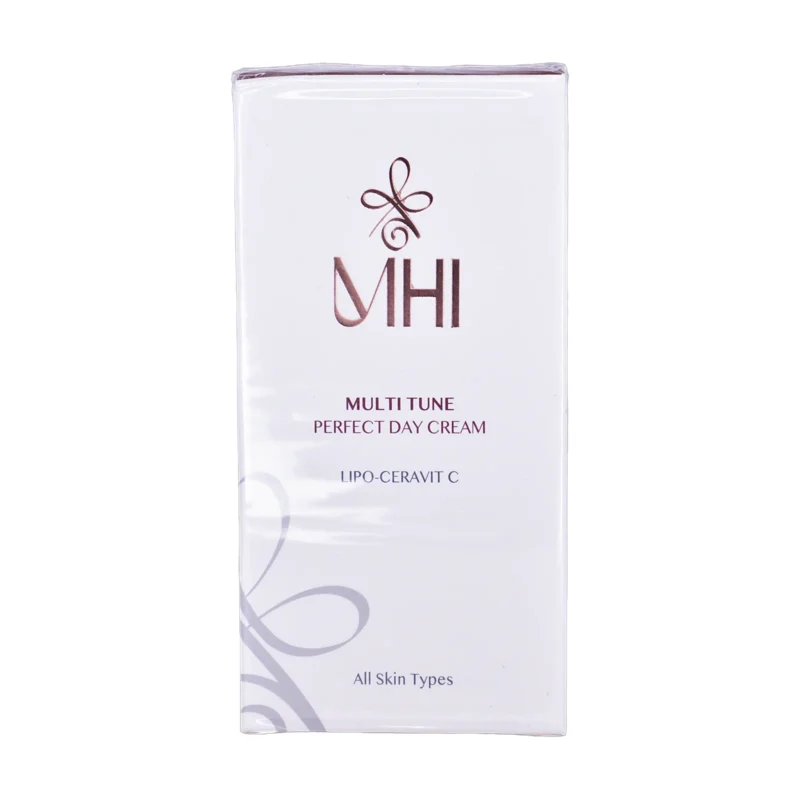 جعبه سفید کرم روز Multi Tune Perfect Day Cream ام اچ آی با عبارت LIPO-CERAVIT C - نمای جلو بسته‌بندی