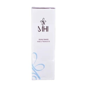 جعبه پاک کننده آرایش دو فاز ام اچ آی با عبارت Dual Phase Makeup Remover - نمای جلو بسته‌بندی