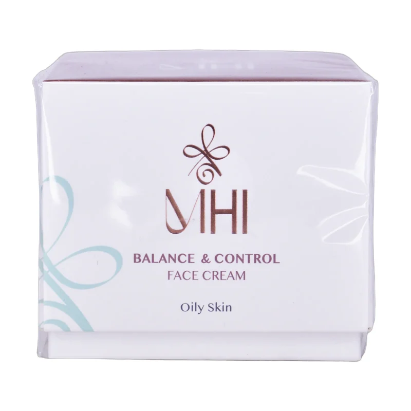 جعبه کرم صورت Balance & Control ام اچ آی مخصوص پوست چرب - نمای جلو بسته‌بندی
