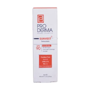 کرم ضد آفتاب و ضد چروک SPF90 پرودرما - نمای جلو جعبه