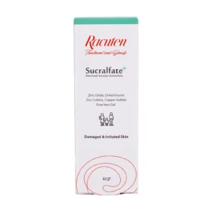 کرم ترمیم کننده پوست آسیب دیده سوکرالفیت راکوتن - نمای جلو بسته‌بندی
